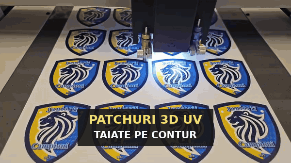 Patchuri 3D UV personalizate, taiate pe contur
